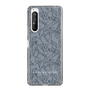 Slim Protection Case［ LAGUNAMOON - FlowerPattern - Dark blue ］