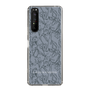 Slim Protection Case［ LAGUNAMOON - FlowerPattern - Dark blue ］