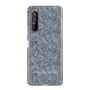 Slim Protection Case［ LAGUNAMOON - FlowerPattern - Dark blue ］