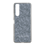 Slim Protection Case［ LAGUNAMOON - FlowerPattern - Dark blue ］