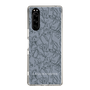 Slim Protection Case［ LAGUNAMOON - FlowerPattern - Dark blue ］