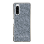 Slim Protection Case［ LAGUNAMOON - FlowerPattern - Dark blue ］