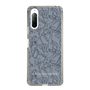 Slim Protection Case［ LAGUNAMOON - FlowerPattern - Dark blue ］