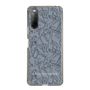 Slim Protection Case［ LAGUNAMOON - FlowerPattern - Dark blue ］