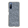 Slim Protection Case［ LAGUNAMOON - FlowerPattern - Dark blue ］