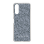 Slim Protection Case［ LAGUNAMOON - FlowerPattern - Dark blue ］