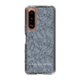 Slim Protection Case［ LAGUNAMOON - FlowerPattern - Dark blue ］