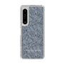 Slim Protection Case［ LAGUNAMOON - FlowerPattern - Dark blue ］