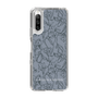 Slim Protection Case［ LAGUNAMOON - FlowerPattern - Dark blue ］