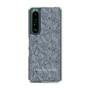 Slim Protection Case［ LAGUNAMOON - FlowerPattern - Dark blue ］