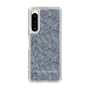 Slim Protection Case［ LAGUNAMOON - FlowerPattern - Dark blue ］
