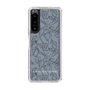 Slim Protection Case［ LAGUNAMOON - FlowerPattern - Dark blue ］