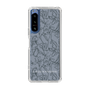 Slim Protection Case［ LAGUNAMOON - FlowerPattern - Dark blue ］