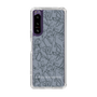 Slim Protection Case［ LAGUNAMOON - FlowerPattern - Dark blue ］