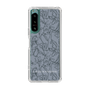 Slim Protection Case［ LAGUNAMOON - FlowerPattern - Dark blue ］