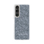 Slim Protection Case［ LAGUNAMOON - FlowerPattern - Dark blue ］