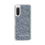 Slim Protection Case［ LAGUNAMOON - FlowerPattern - Dark blue ］