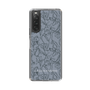Slim Protection Case［ LAGUNAMOON - FlowerPattern - Dark blue ］