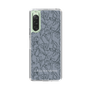 Slim Protection Case［ LAGUNAMOON - FlowerPattern - Dark blue ］