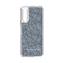 Slim Protection Case［ LAGUNAMOON - FlowerPattern - Dark blue ］
