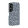 Slim Protection Case［ LAGUNAMOON - FlowerPattern - Dark blue ］
