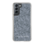 Slim Protection Case［ LAGUNAMOON - FlowerPattern - Dark blue ］
