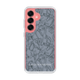 Slim Protection Case［ LAGUNAMOON - FlowerPattern - Dark blue ］
