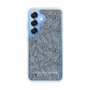 Slim Protection Case［ LAGUNAMOON - FlowerPattern - Dark blue ］