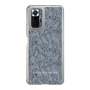 Slim Protection Case［ LAGUNAMOON - FlowerPattern - Dark blue ］