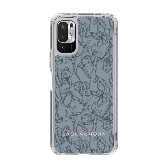 Slim Protection Case［ LAGUNAMOON - FlowerPattern - Dark blue ］