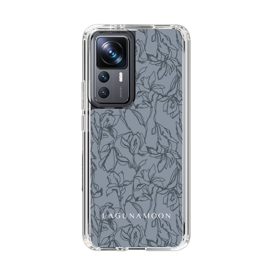 Slim Protection Case［ LAGUNAMOON - FlowerPattern - Dark blue ］