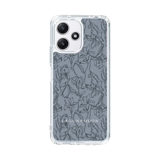 Slim Protection Case［ LAGUNAMOON - FlowerPattern - Dark blue ］
