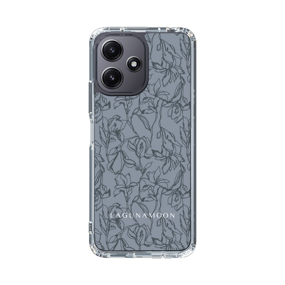 Slim Protection Case［ LAGUNAMOON - FlowerPattern - Dark blue ］