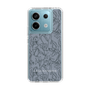 Slim Protection Case［ LAGUNAMOON - FlowerPattern - Dark blue ］