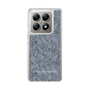 Slim Protection Case［ LAGUNAMOON - FlowerPattern - Dark blue ］