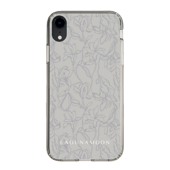 Slim Protection Case［ LAGUNAMOON - FlowerPattern - Grey ］