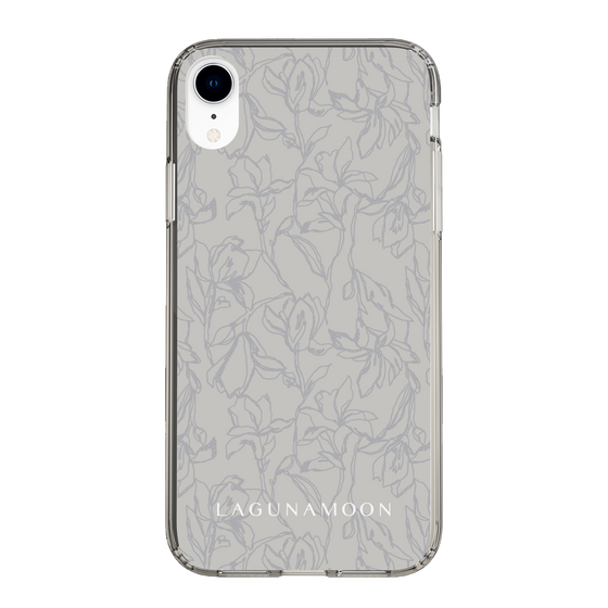 Slim Protection Case［ LAGUNAMOON - FlowerPattern - Grey ］