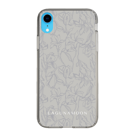 Slim Protection Case［ LAGUNAMOON - FlowerPattern - Grey ］