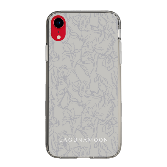 Slim Protection Case［ LAGUNAMOON - FlowerPattern - Grey ］
