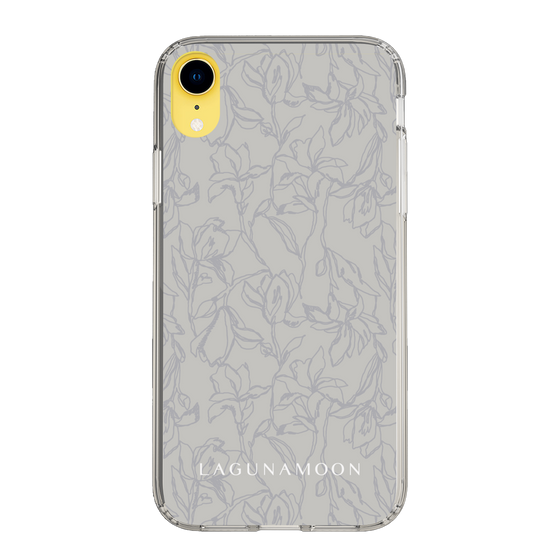 Slim Protection Case［ LAGUNAMOON - FlowerPattern - Grey ］