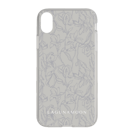 Slim Protection Case［ LAGUNAMOON - FlowerPattern - Grey ］