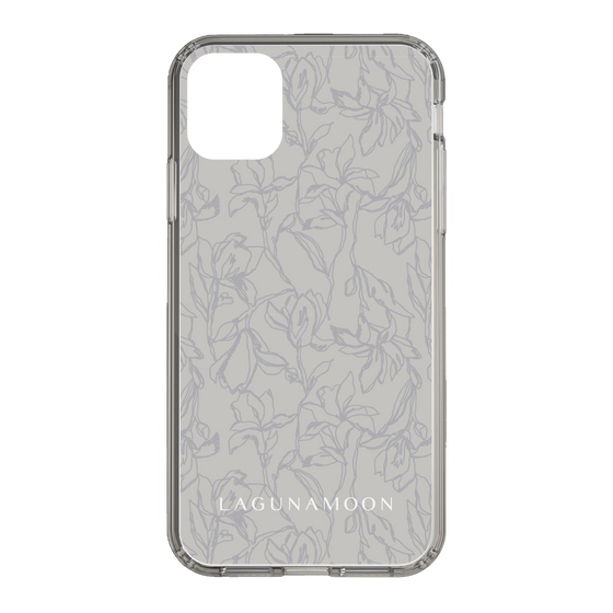 Slim Protection Case［ LAGUNAMOON - FlowerPattern - Grey ］