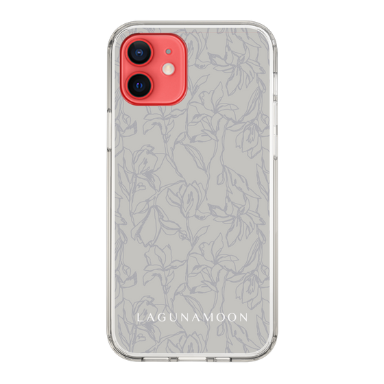 Slim Protection Case［ LAGUNAMOON - FlowerPattern - Grey ］