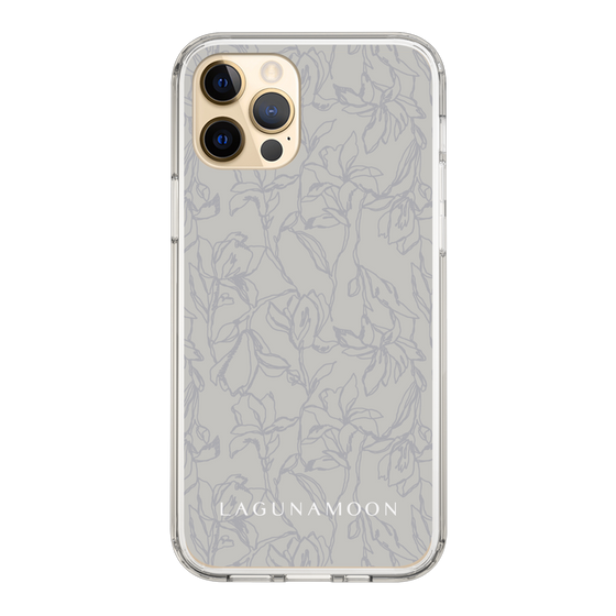 Slim Protection Case［ LAGUNAMOON - FlowerPattern - Grey ］