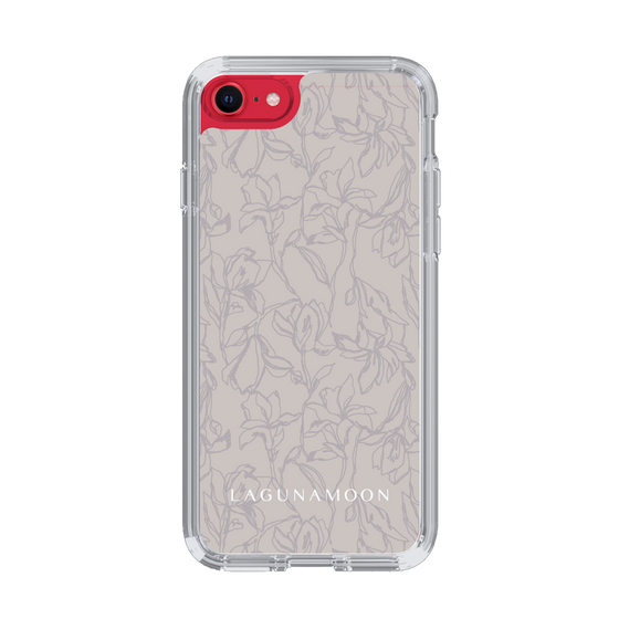 Slim Protection Case［ LAGUNAMOON - FlowerPattern - Grey ］
