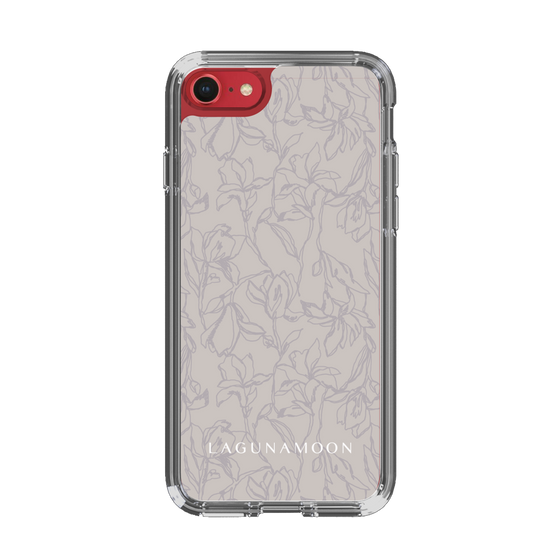 Slim Protection Case［ LAGUNAMOON - FlowerPattern - Grey ］