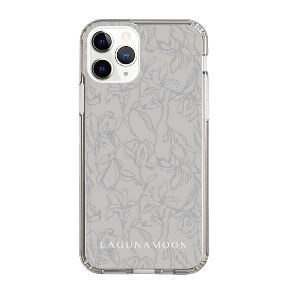 Slim Protection Case［ LAGUNAMOON - FlowerPattern - Grey ］