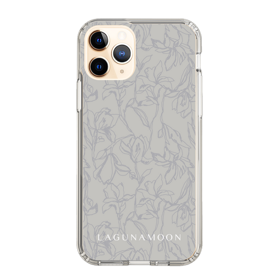 Slim Protection Case［ LAGUNAMOON - FlowerPattern - Grey ］