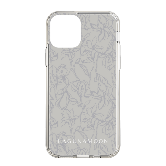 Slim Protection Case［ LAGUNAMOON - FlowerPattern - Grey ］