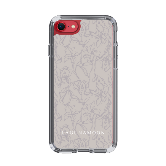 Slim Protection Case［ LAGUNAMOON - FlowerPattern - Grey ］